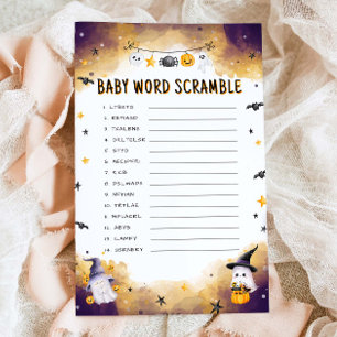 Halloween Baby Shower Game Baby Word Scramble Game