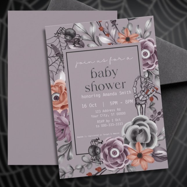 Halloween Baby Shower, Gender Neutral, October Invitation (Creator Uploaded)