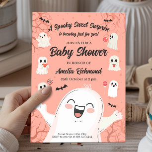 Halloween Baby Shower Ghost Spooky Sweet Invitation