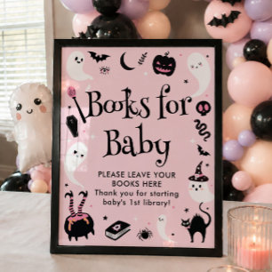Halloween Baby Shower Girl Books for Baby Poster