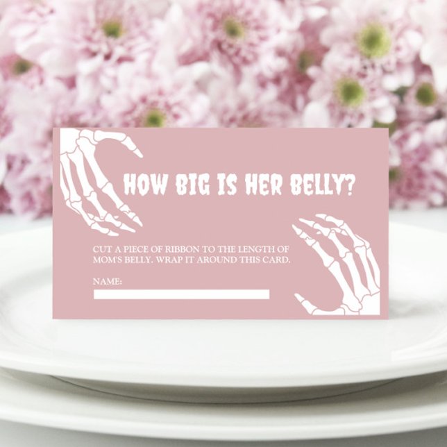 Halloween Baby Shower How Big Is Her Belly Card (Creator Uploaded)