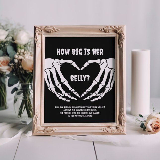 Halloween Baby Shower How Big Is Her Belly Sign (Creator Uploaded)