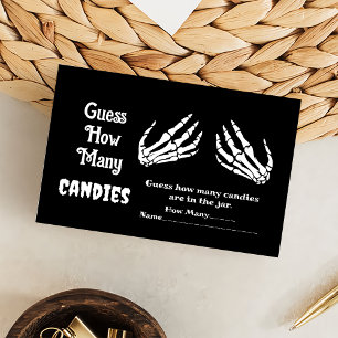 Halloween Baby Shower How Many Candies Game Enclosure Card