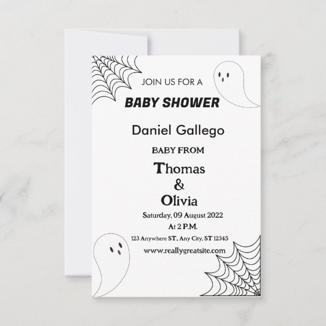 Halloween Baby Shower Invitation (Front)