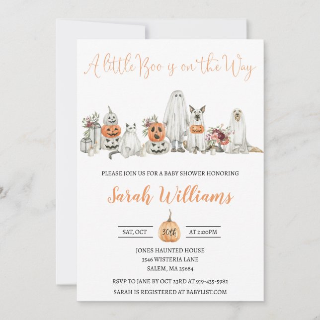 Halloween Baby Shower Invitation (Front)
