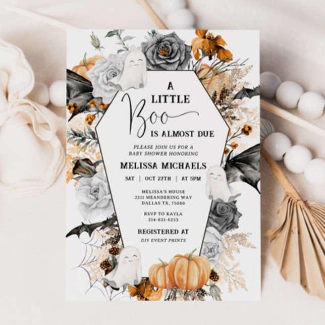 HALLOWEEN Baby Shower Invitation, A Little Boo Invitation (Creator Uploaded)