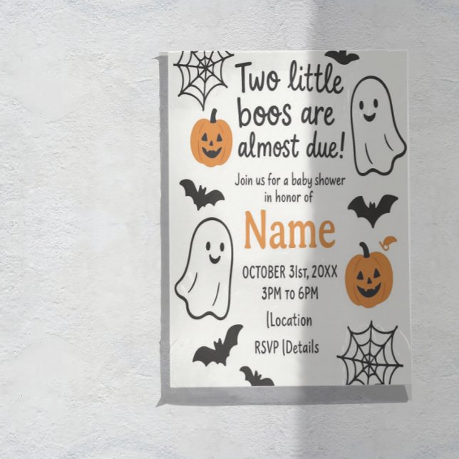 Halloween Baby Shower Invitation | Twins | Editabl (Creator Uploaded)