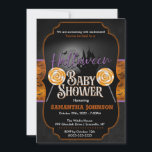 Halloween Baby Shower Invitation with bats<br><div class="desc">Personalised Halloween Baby Shower Invitation that is editable to your liking.</div>