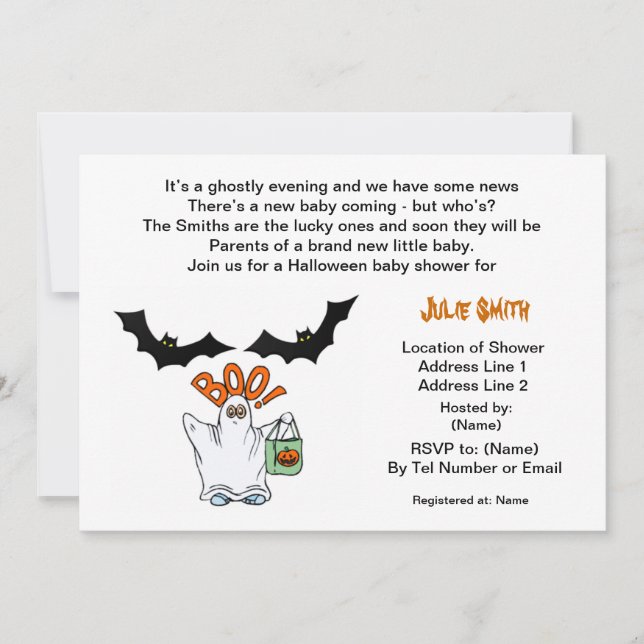 Halloween Baby Shower Invitations (Front)
