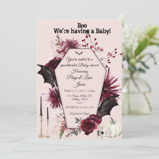 Halloween baby shower invite