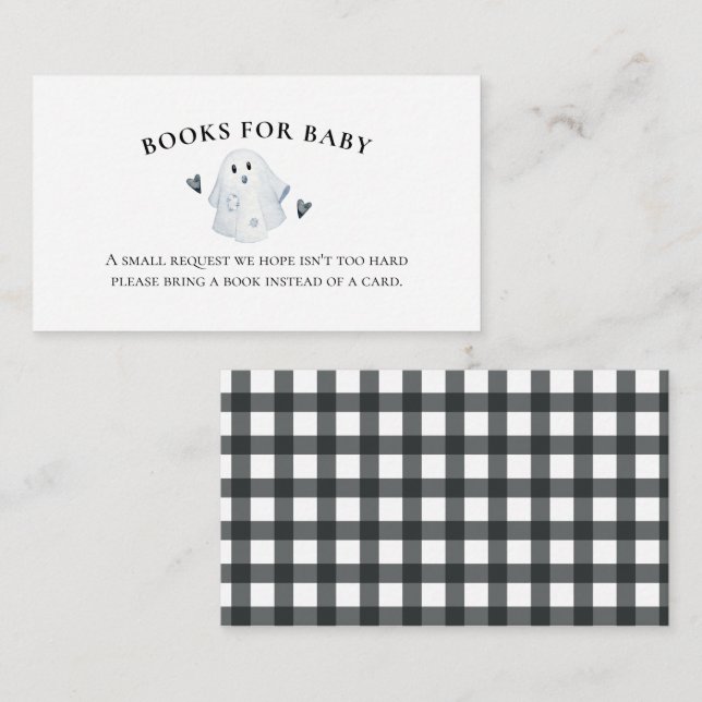 Halloween Baby Shower Little Boo Books for baby Enclosure Card (Front/Back)