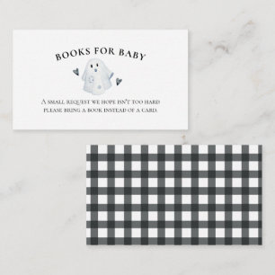 Halloween Baby Shower Little Boo Books for baby Enclosure Card