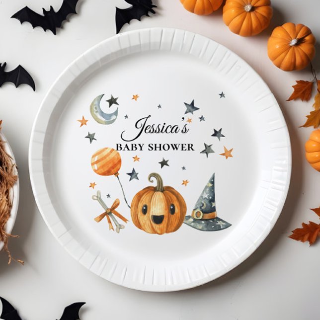 Halloween Baby Shower Little Boo Paper Plate (Creator Uploaded)