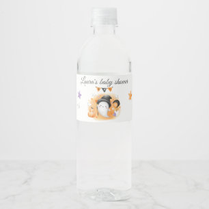 Halloween Baby Shower Little Boo  Water Bottle Label