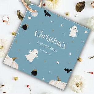 Halloween Baby Shower Pastel Blue  Favour Tags