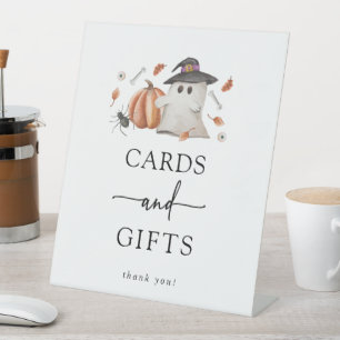 Halloween Baby Shower Pedestal Sign