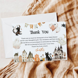 Halloween Baby Shower  Thank You Card