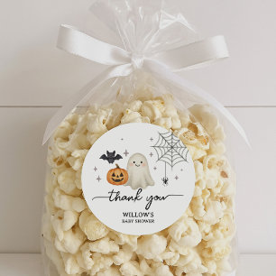 Halloween Baby Shower Thank You Classic Round Sticker