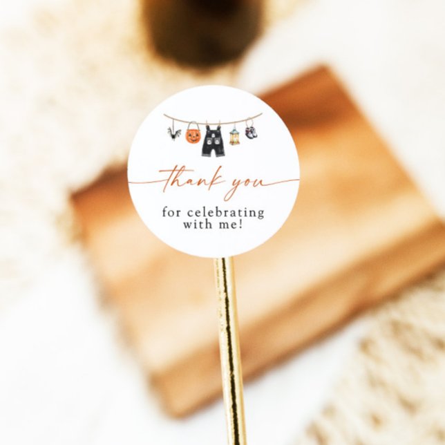 Halloween Baby Shower Thank You Favour Sticker (Creator Uploaded)