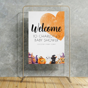 Halloween Baby Shower Welcome sign