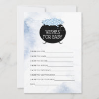 Halloween Baby Shower Wishes for Baby Advice Card