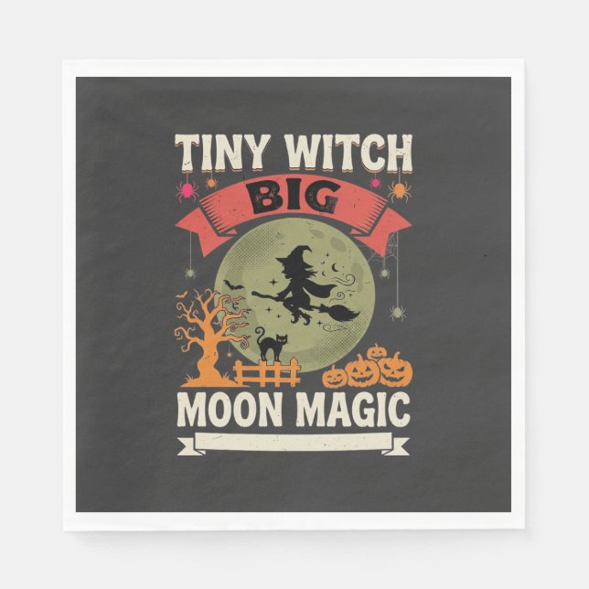 Halloween Baby Witch Moon Magic Napkin (Front)