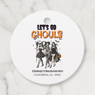 Halloween Bachelorette let's go ghoul Favour Tags