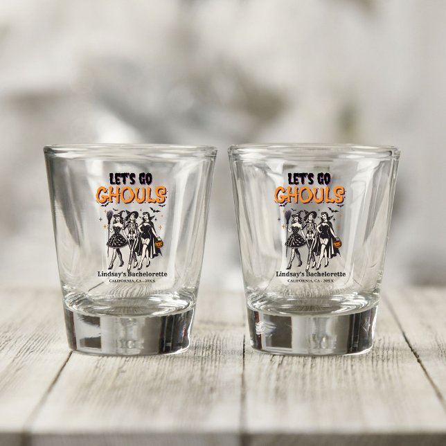 Halloween Bachelorette let's go ghoul Shot Glass (Creator Uploaded)