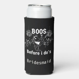 Halloween Bachelorette Party gothic ghost  Seltzer Can Cooler