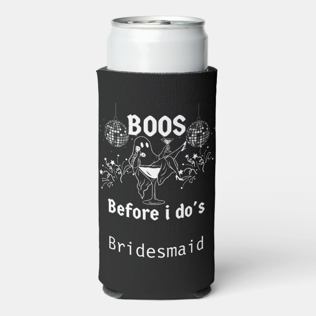 Halloween Bachelorette Party gothic ghost  Seltzer Can Cooler (Seltzer Back)