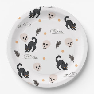 Halloween Background Star Pattern  Paper Plate