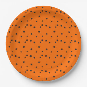 Halloween Background Star Pattern  Paper Plate