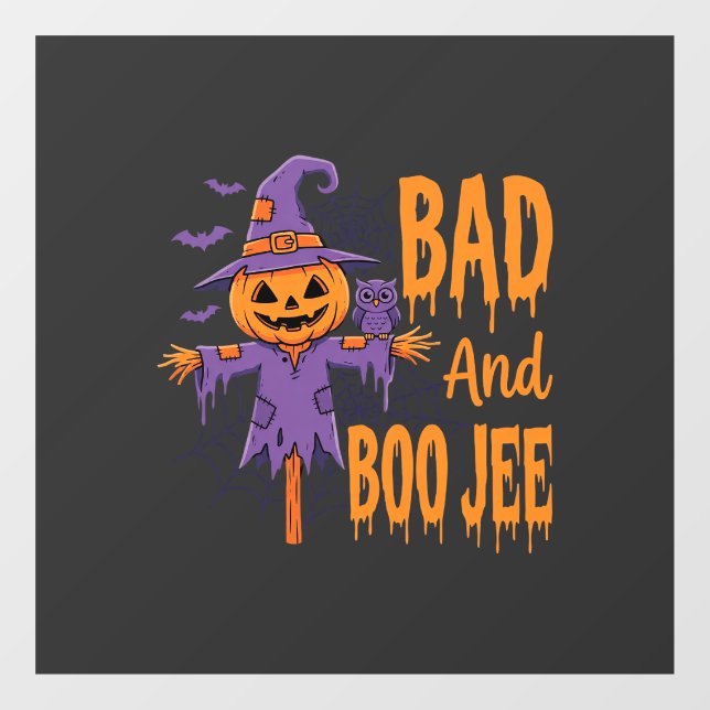 Halloween Bad And Boo Jee Scarecrow Graphic (Sheet)