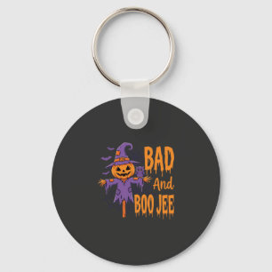 Halloween Bad And Boo Jee Scarecrow Graphic Key Ring