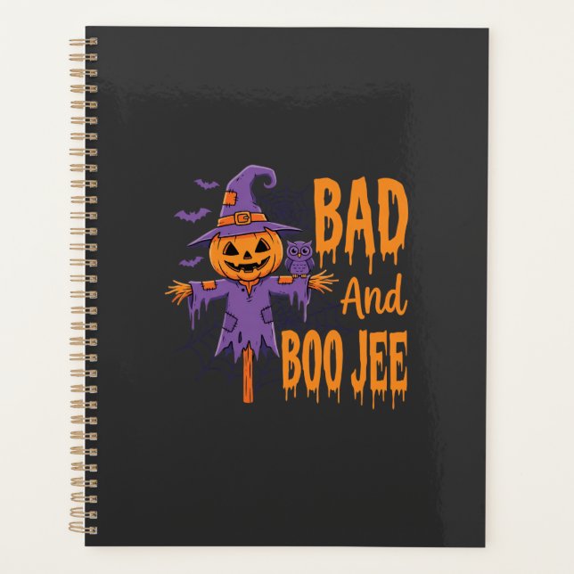Halloween Bad And Boo Jee Scarecrow Graphic Planner (Front)
