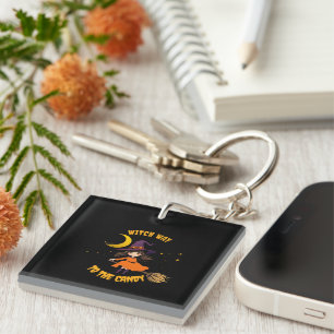 halloween bad witch pumpkin vibes key ring