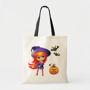 Halloween Bag-Girl Witch Tote Bag