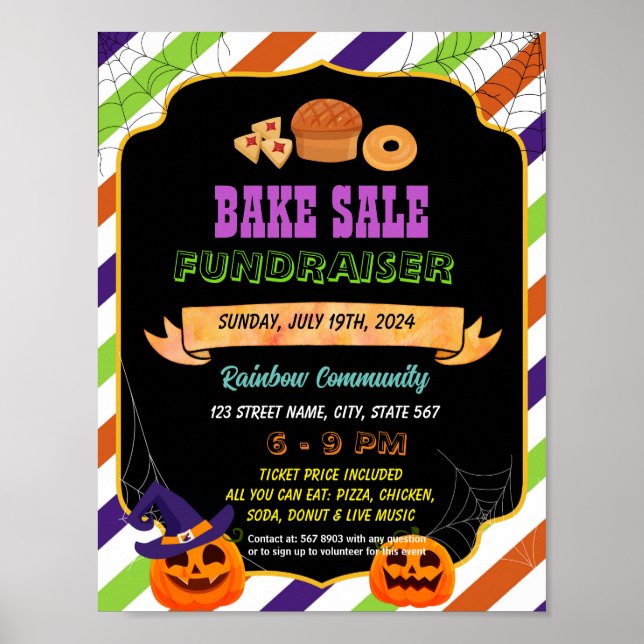 Halloween bake sale flyer poster (Front)