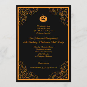 Halloween Ball Costume Party Invitation