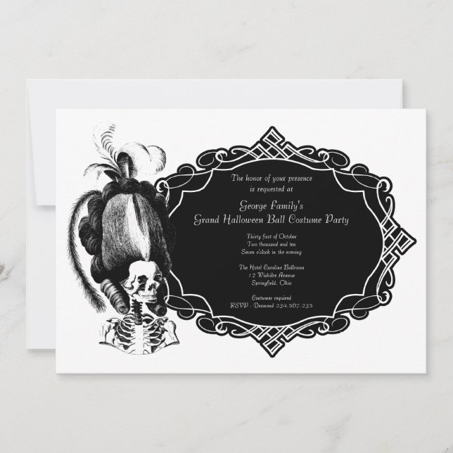 Halloween Ball Masquerade Party Invitation (Front)