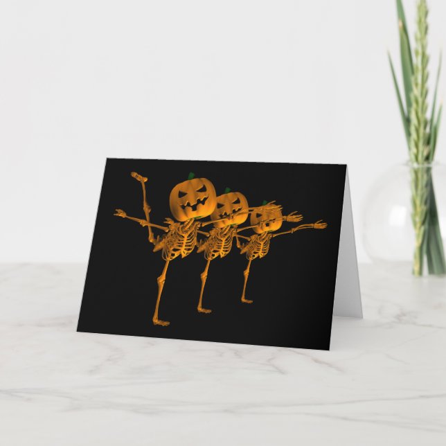 Halloween Ballet  Skeleton Dancers Card (Front)