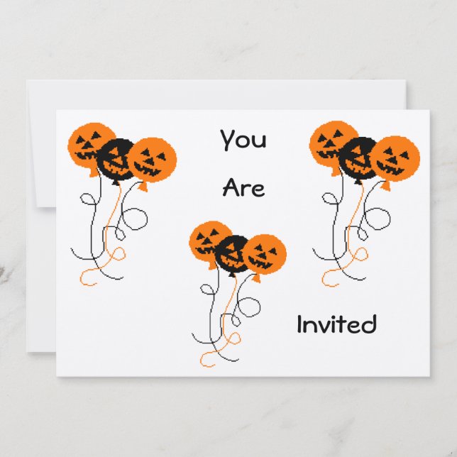 Halloween Ballons Invatations Invitation (Front)
