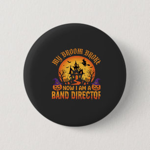Halloween Band Director Witch Broom Haunted House 6 Cm Round Badge