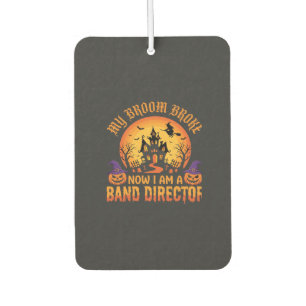 Halloween Band Director Witch Broom Haunted House  Car Air Freshener