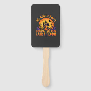 Halloween Band Director Witch Broom Haunted House Hand Fan