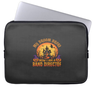 Halloween Band Director Witch Broom Haunted House  Laptop Sleeve