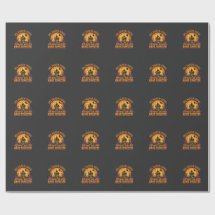 Halloween Band Director Witch Broom Haunted House Wrapping Paper