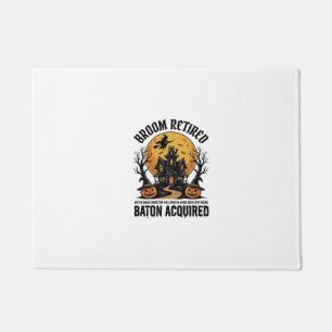 Halloween Band Director Witch Haunted House Design Doormat