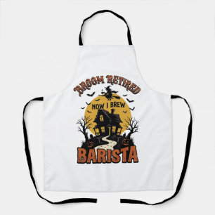 Halloween Barista Shirt Funny Witch Coffee Pun Des Apron
