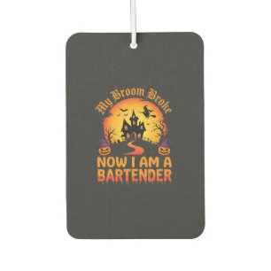 Halloween Bartender Haunted House Witch Pumpkin De Car Air Freshener